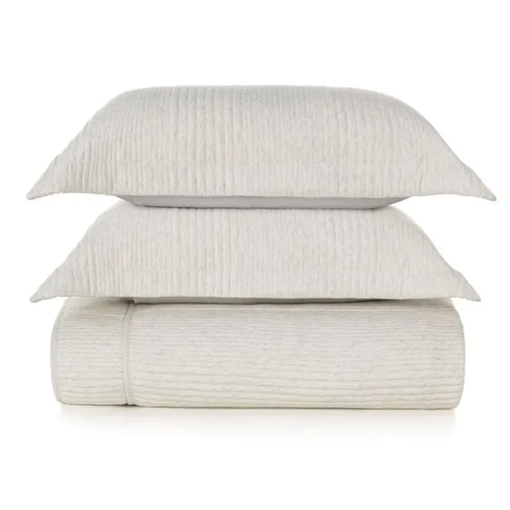 Colcha com 2 Porta-travesseiros Dantas Branco