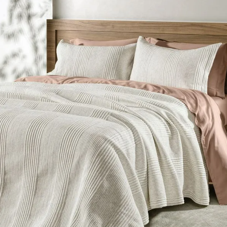 Colcha com 2 Porta-travesseiros Dantas Branco - Image 2