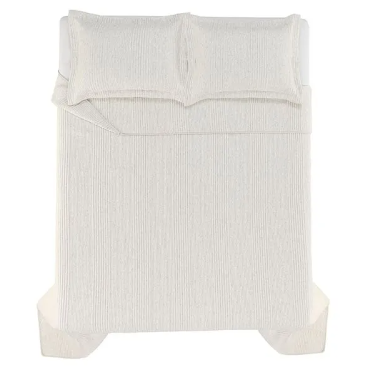 Colcha com 2 Porta-travesseiros Dantas Branco - Image 3