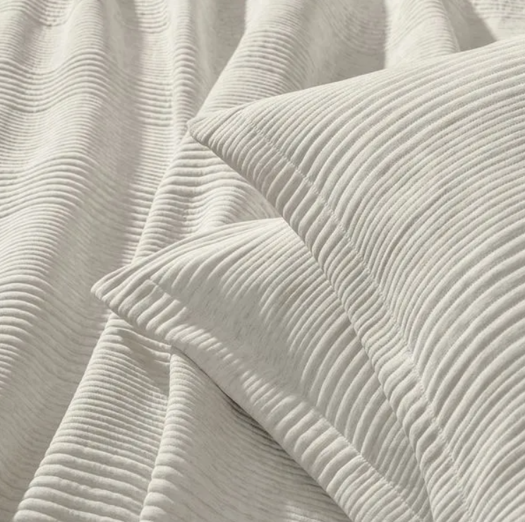 Colcha com 2 Porta-travesseiros Dantas Branco - Image 4