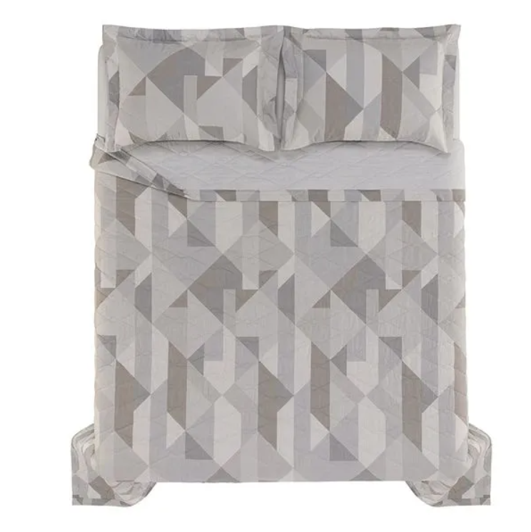 Colcha com 2 Porta Travesseiros 100% Algodão Blasius - Image 3