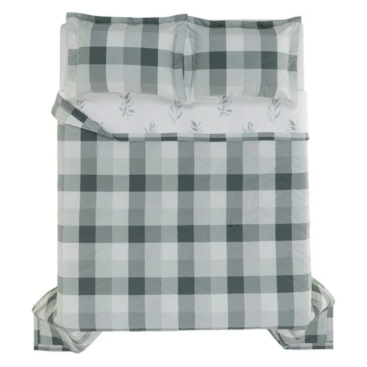 Colcha com 2 Porta Travesseiros 200 Fios 100% Algodão Lacerda - Image 3