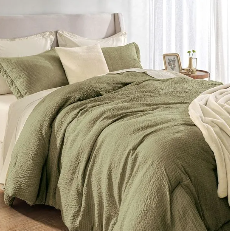 Colcha com 2 Porta-travesseiros Baumann Oliva - Image 2