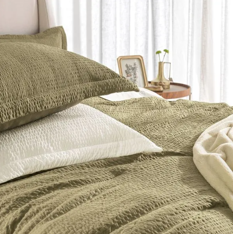 Colcha com 2 Porta-travesseiros Baumann Oliva - Image 4