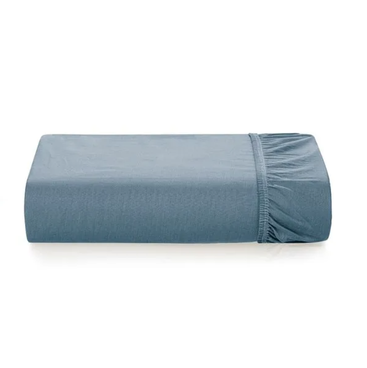 Lençol de Elástico Avulso 300 Fios 100% Algodão Bossa Índigo